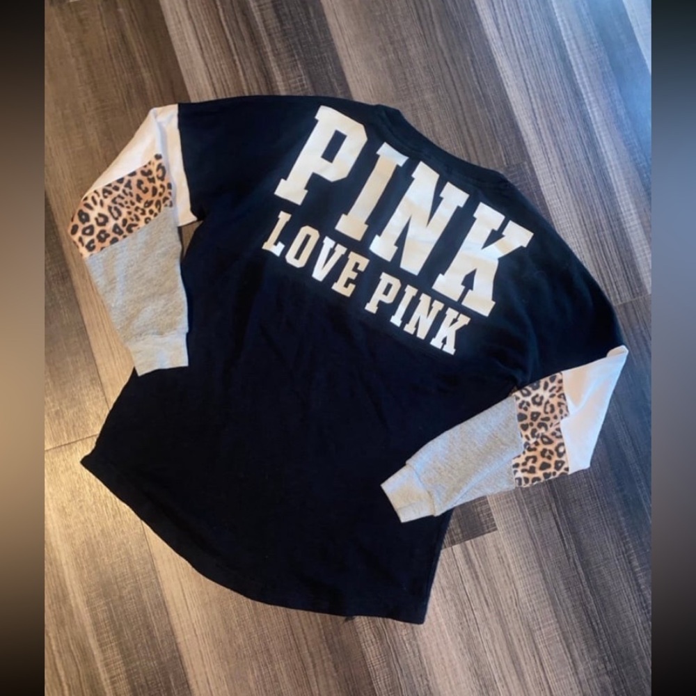 Vs pink cheetah print campus Shirt